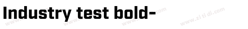 Industry test bold字体转换